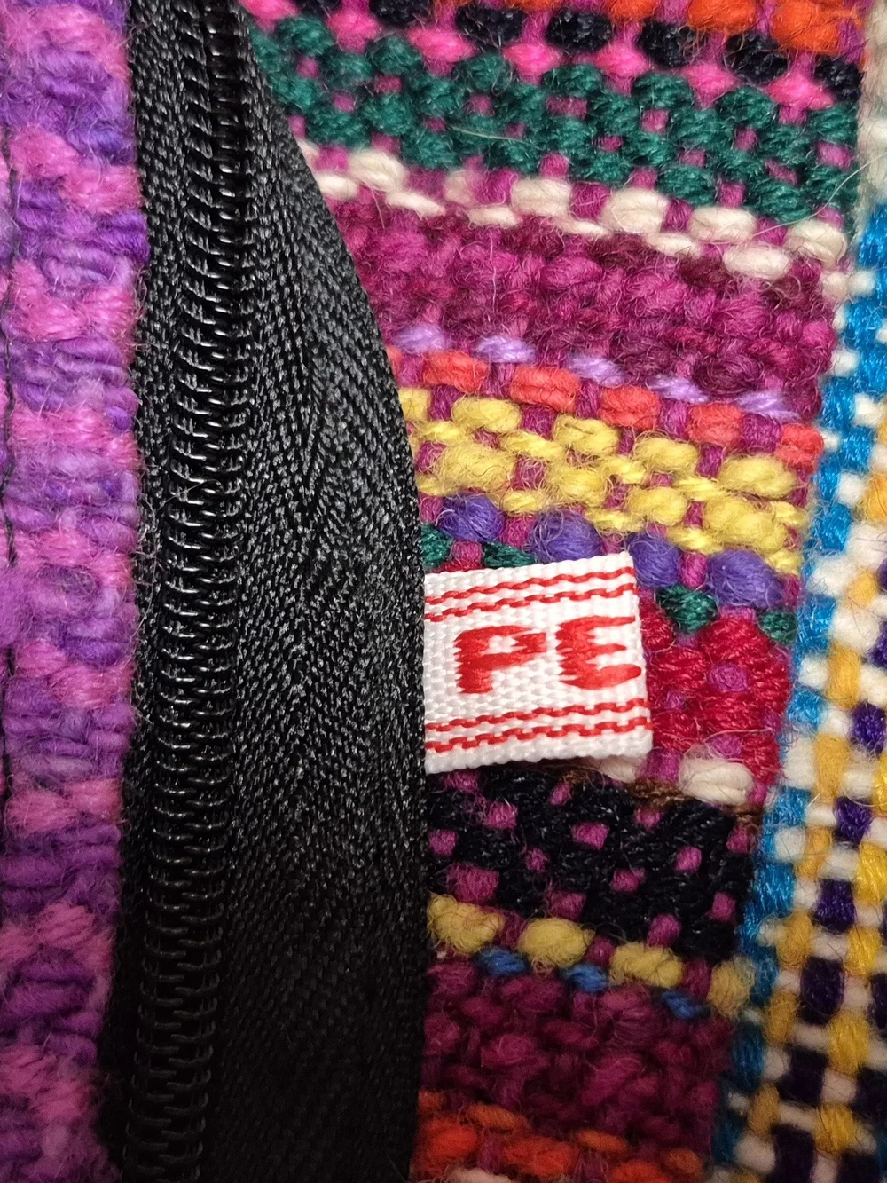 Peruvian Handwoven Backpack Boho Festival Colorful Striped Hippie Rucksack Bag